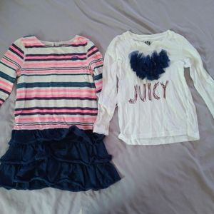 Juicy couture girls dress and top sz 6